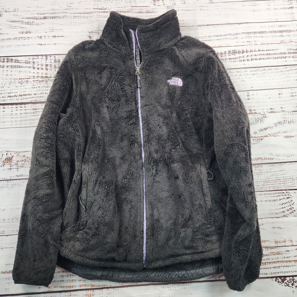 The North Face Osito 2 Fleece Jacket Women's XL Black Purple Full Zip High Pile